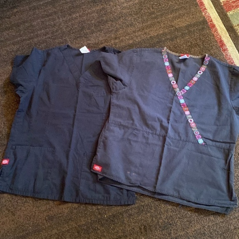 Two Black Scrub Tops